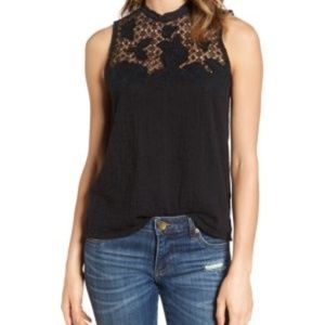 Lucky Brand black lace top